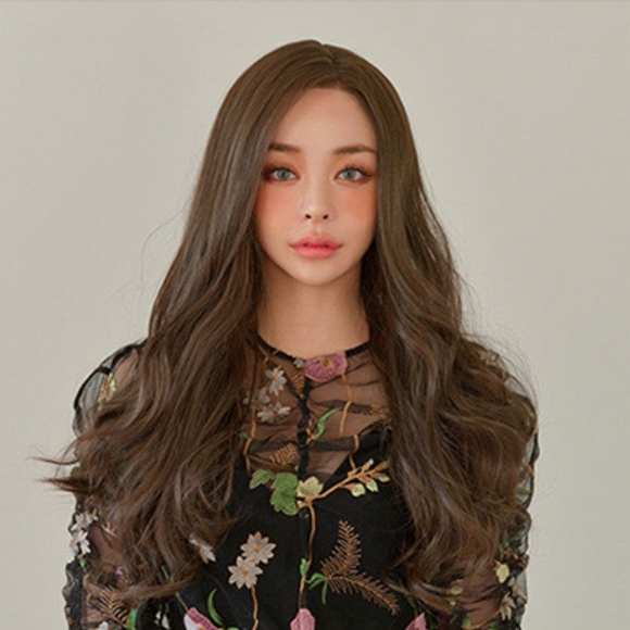 Wavy Fluffy Brown Wig  Long Curly  length main image 4